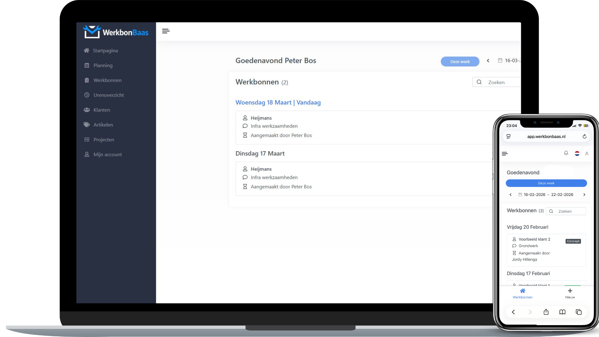WerkbonBaas - de eenvoudigste app voor de GWW sector