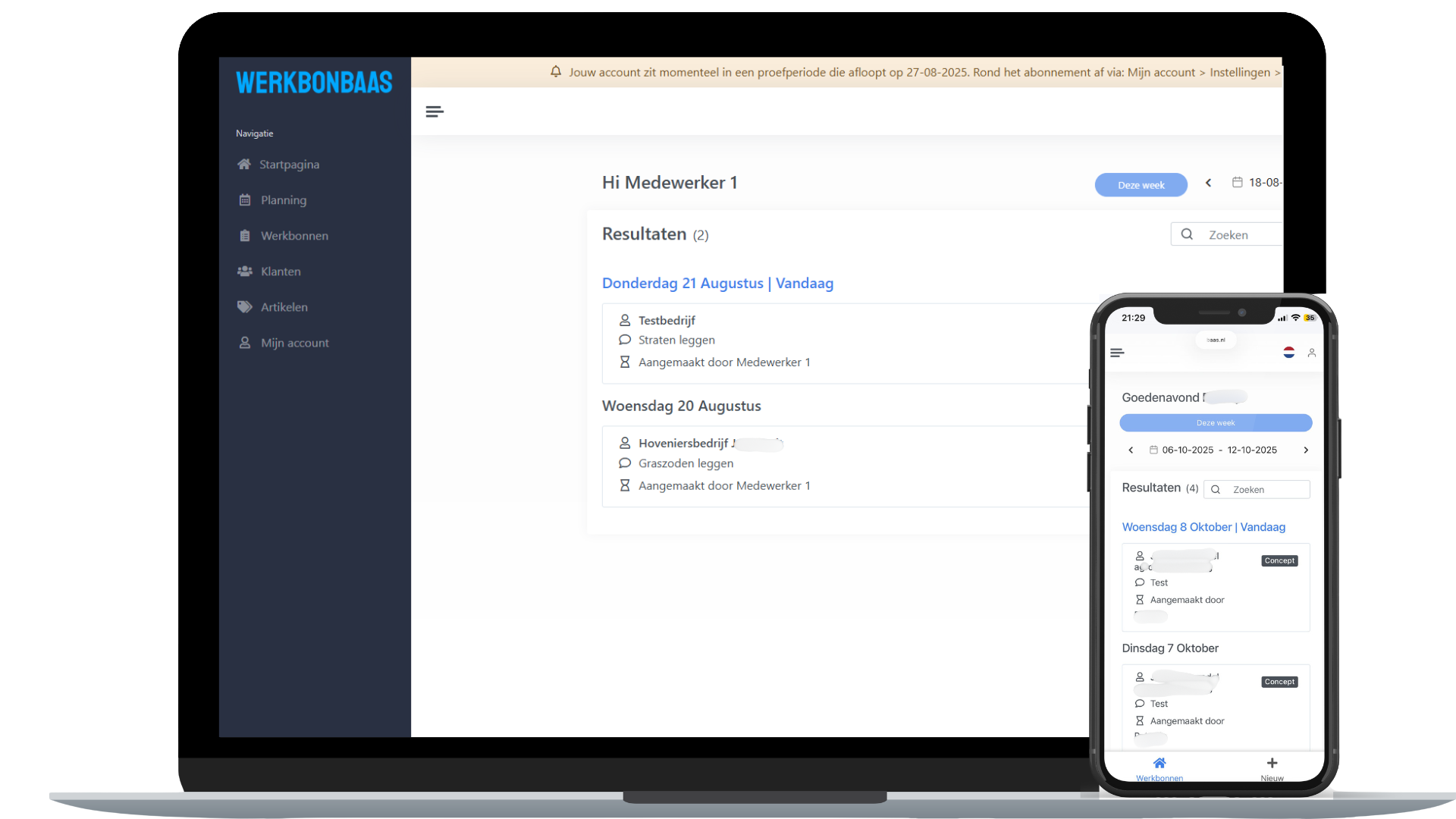 WerkbonBaas - de App voor de GWW sector