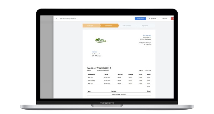 WerkbonBaas - werkbonnen direct goedkeuren